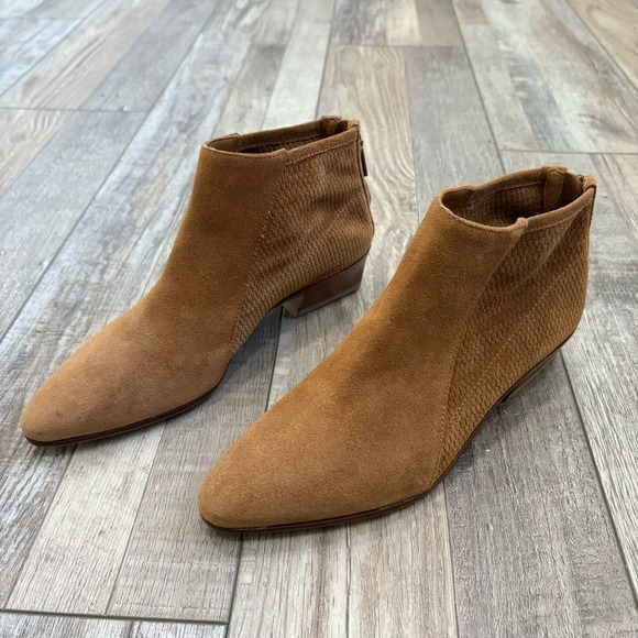 Aquatalia Farrow Perforated Suede Booties
